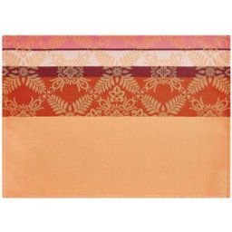 Le Jacquard FranÇais Mantel individual antimanchas algodón Mumbai . Naranja 50 x 36 cm