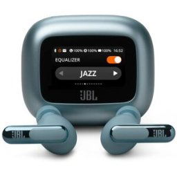JBL Auriculares True Wireless Live Beam 3 con cancelación de ruido, diseño Stick Closed y audio de alta resolución. Azul
