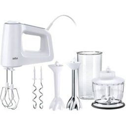 Braun Batidora amasadora MultiMix HM3135 con tecnología SmartMix. Blanco