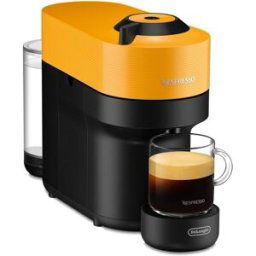 DeLonghi De'Longhi - Cafetera de cápsulas Nespresso De'Longhi Vertuo Pop para cápsulas Nespresso Vertuo. Amarillo