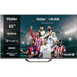 HAIER TV QLED 165cm (65') H65S80EUX S80E Series, UHD 4K, Smart Google TV, HDR10. Negro