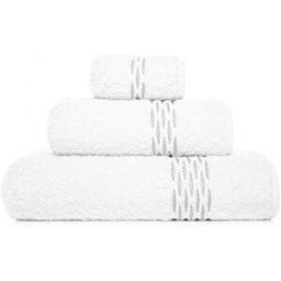 Graccioza Toalla de baño algodón Alhambra . Blanco / Gris Ducha