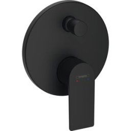 Hansgrohe Grifo monomando empotrado para bañera o ducha redondo Rebris E . Negro mate