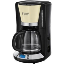 Russell Hobbs Cafetera de goteo Colours Plus Crema con pantalla LCD. Crema