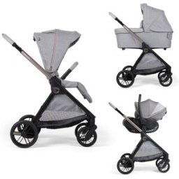 Chicco Carro de bebé Bellagio 3 piezas : silla paseo, capazo flexi y silla de coche First Seat Recline. Gris niño