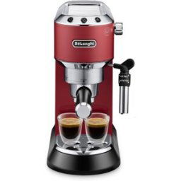 DeLonghi De'Longhi - Cafetera espresso manual de bomba De´Longhi Dedica EC685.R sistema cappuccino. Vermelión