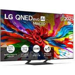 LG TV QNED evo MiniLED AI 139cm (55') 55QNED93A6A, 4K Smart TV. Negro