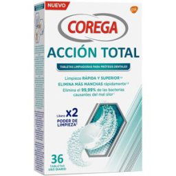 Corega 36 Tabletas Limpiadoras Acción Total .