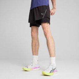 Puma Pantalón cortos de hombre M RUN ULTRAWEAVE 2IN1 5' SHORT? . Negro L