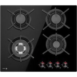 Fagor Placa gas con 4 quemadores - 3CFI-4GLSPB. Cristal negro