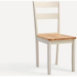 El Corte Inglés Silla de cocina de madera de hevea Dover . Blanco / Natural