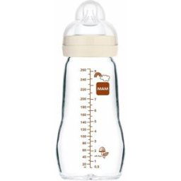 MAM Biberón de cristal Feel Good 260 ml . 260 ml