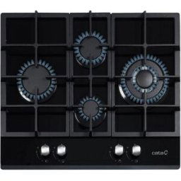 Cata Placa gas 4 quemadores - LCIB 6031 BK. Cristal negro