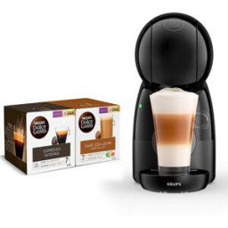 Krups Cafetera manual Picocolo XS KP1A3BVR para cápsulas de café Nescafé Dolce Gusto. Negro / Gris