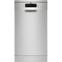AEG Lavavajillas 9 servicios, 45 cm - FFB62427ZM. Inox antihuellas