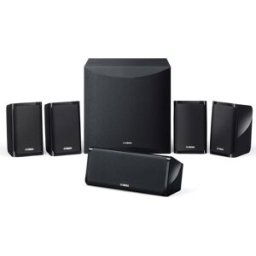 Yamaha Altavoces NS-P41 Negro 5.1 con subwoofer autoamplificado. Negro