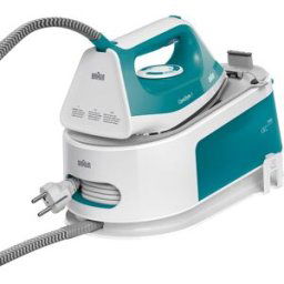 Braun Centro de planchado CareStyle 1 IS1013GR con suela FreeGlide3D. Blanco / Verde