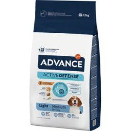 Advance Pienso para perros adultos Medium Light pollo y arroz. 12 Kg