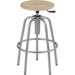 El Corte Inglés Taburete de cocina regulable Up&Down . Aluminio / Madera blanqueada