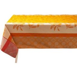 Le Jacquard FranÇais Mantel antimanchas resinado Arriere - Pays . Melon 175 x 250 cm