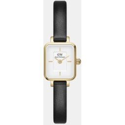 Daniel Wellington Reloj de mujer Quadro Mini DW00100729 de piel negro. Negro