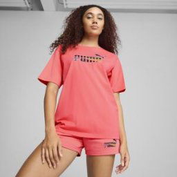 Puma Camiseta de mujer LOVE UNITED Relaxed Tee . Naranja XS