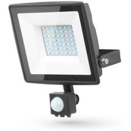 GARZA Proyector LED Exterior Basic con Sensor 50W 4000K. Negro