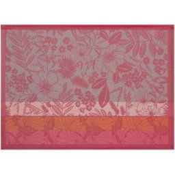 Le Jacquard FranÇais Mantel individual antimanchas algodón Cottage . Rosa 50 x 36 cm