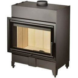 ROMOTOP Chimenea Leña Heat F66/47 Frontal. Negro