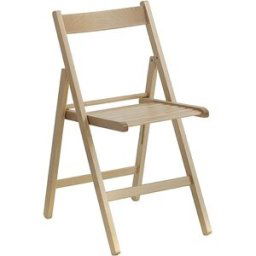 El Corte Inglés Silla de cocina plegable de madera de haya Flat . Natural