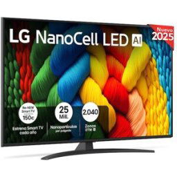 LG TV LED NanoCell AI 139cm (55') 55NANO81A6A, 4K Smart TV. Negro