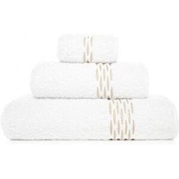 Graccioza Toalla de baño algodón Alhambra . Blanco / Beige Ducha