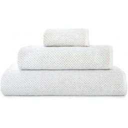 Graccioza Toalla de baño algodón y lino Linen Waffle. Blanco Baño