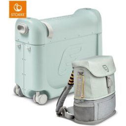 Stokke Pack de viaje Maleta BedBox™ + Mochila Crew BackPack™. Verde niño