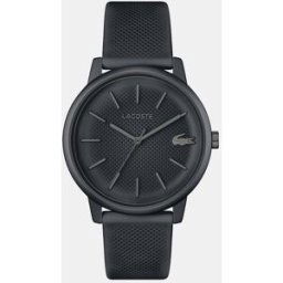 Lacoste Reloj de hombre 12.12 Move 2011242 de silicona negra. Negro