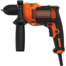 Black & Decker Taladro Percutor Eléctrico con cable a red 710 W BEH710K-QS + Accesorios + Maletín. Naranja / Negro