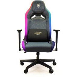 Woxter Silla Gaming LED Stinger Station Elite RGB, con luces LED configurables. Negro