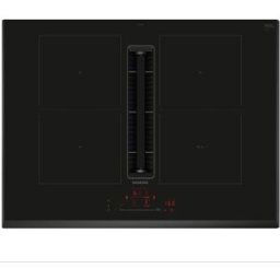 Siemens Placa inducción con extractor integrado, 4 zonas de cocción - ED751HQ26E. Negro