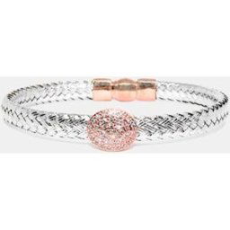 Alexandra Plata Pulsera Sunset de plata con circonitas. Blanco