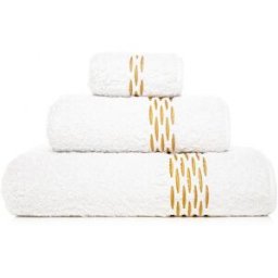 Graccioza Toalla de baño algodón Alhambra . Blanco / Dorado Baño