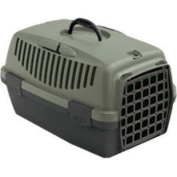 Stefanplast Transportín para perros y gatos Guilliver. Verde / Gris Mini