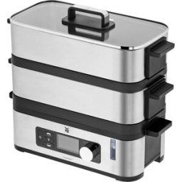 WMF Vaporera kitchenminis con 2 zonas de cocción. Negro / Plata