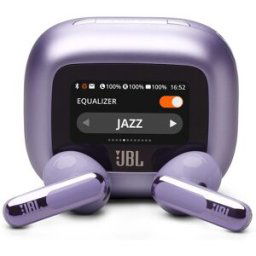 JBL Auriculares True Wireless Live Flex 3 con cancelación de ruido, diseño Open Stick y audio de alta resolución. Morado