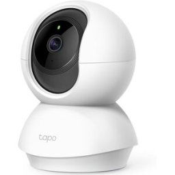 TAPO Cámara de Vigilancia Wi-Fi TC70, Rotatoria 360º, Full HD 1080p, Detección Inteligente, Control por voz. Blanco