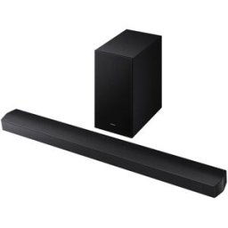 Samsung Barra de sonido HW-B750F, Dolby 5.1 y DTS Virtual:X, DTS 5.1 con 6 altavoces, Q-Symphony, 400W, Subwoofer inalámbrico 6.5' 250W. Negro