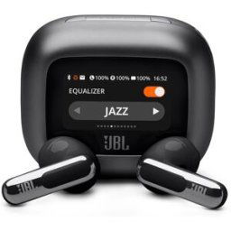 JBL Auriculares True Wireless Live Flex 3 con cancelación de ruido, diseño Open Stick y audio de alta resolución. Negro