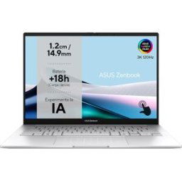 Asus Portátil Zenbook 14 OLED UX3405CA-PZ282W, Intel Core Ultra 7-255H, 16GB, 1TB SSD, 14', W11. Plata