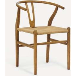 El Corte Inglés Silla de comedor de madera de roble y ratán Shanghai . Roble