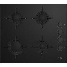 Beko Placa gas 4 quemadores - HING 64120 SB. Negro
