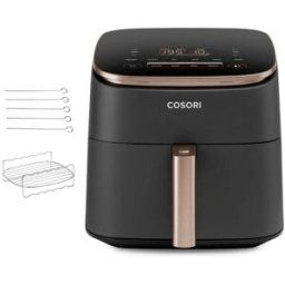 Cosori Freidora de aire Turbo Blaze Chef Edition con capacidad de 6 litros. Negro